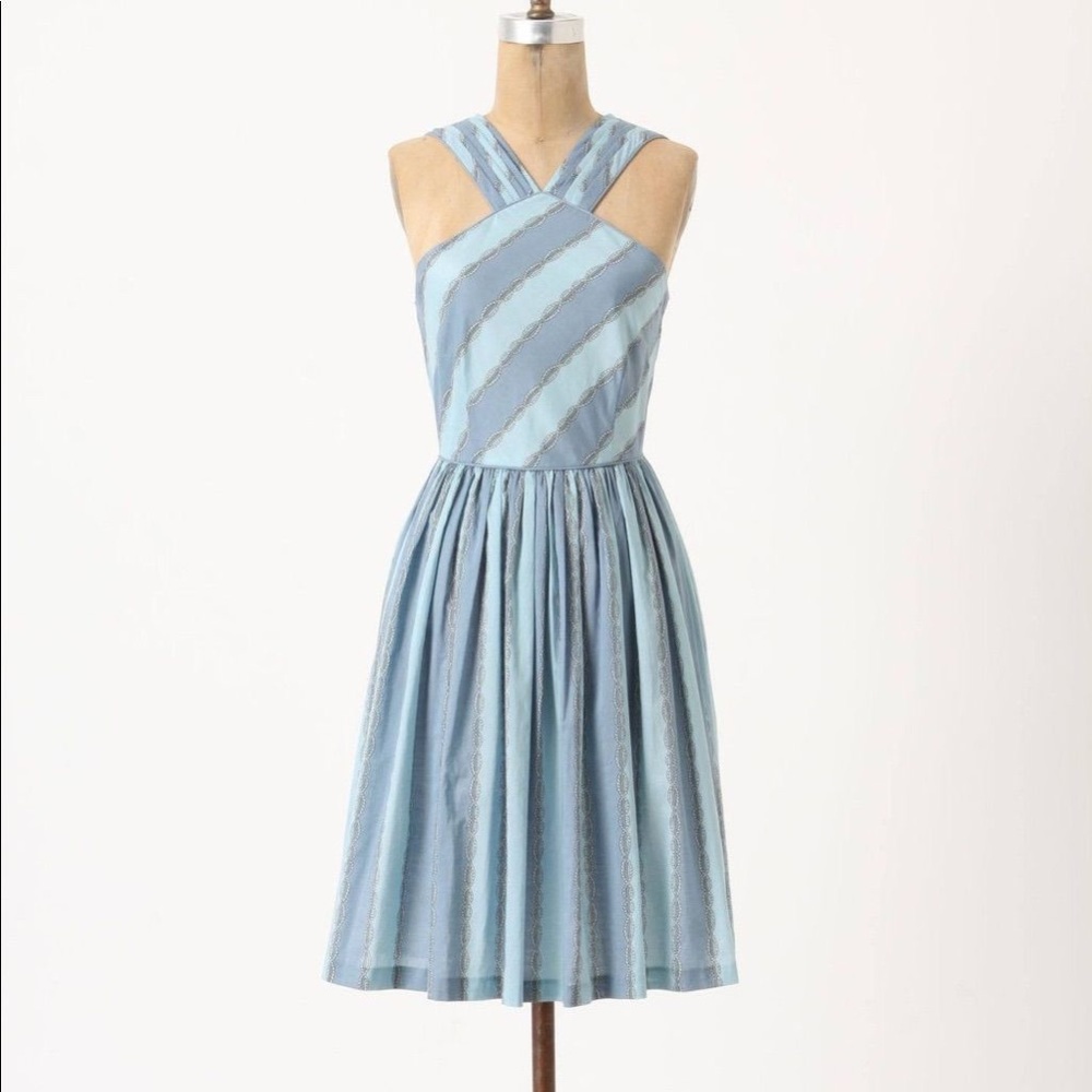 Anthropologie sea lines dress